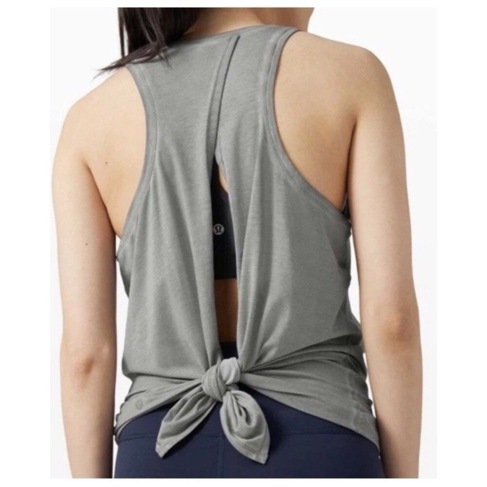 Lululemon All Tied Up Tank *Wash Asphalt Grey Women’s Size 6
